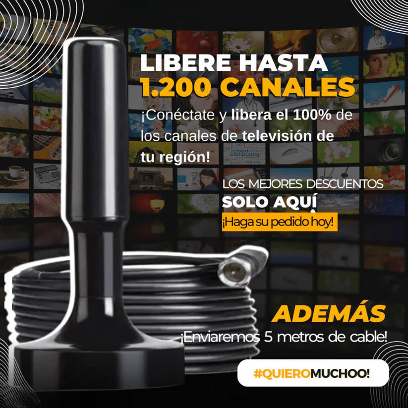 ANTENA HD TV 4K PARA TODOS LOS TELEVISORES