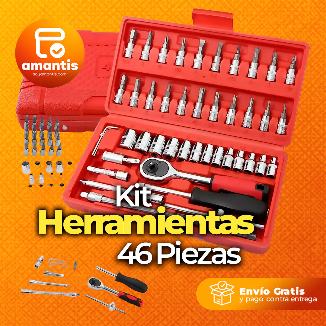 KIT DE HERRAMIENTAS 46 PIEZAS