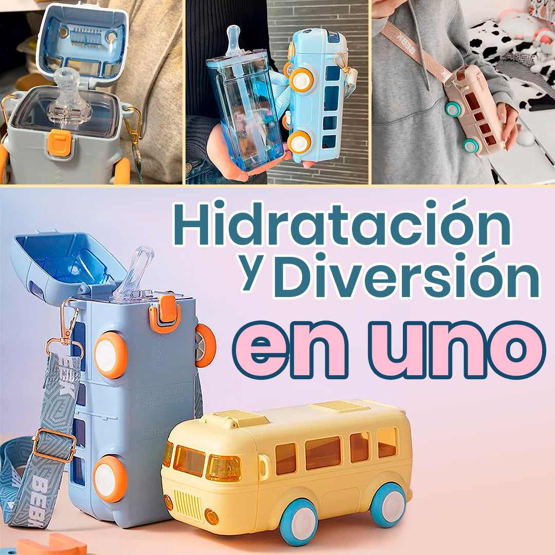 TERMO DIDÁCTICO PARA NIÑOS FORMA DE BUS 50% DESCUENTO