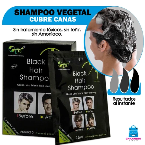 Shampoo Vegetal Cubre Canas (Caja X10 Sobres 25ML)